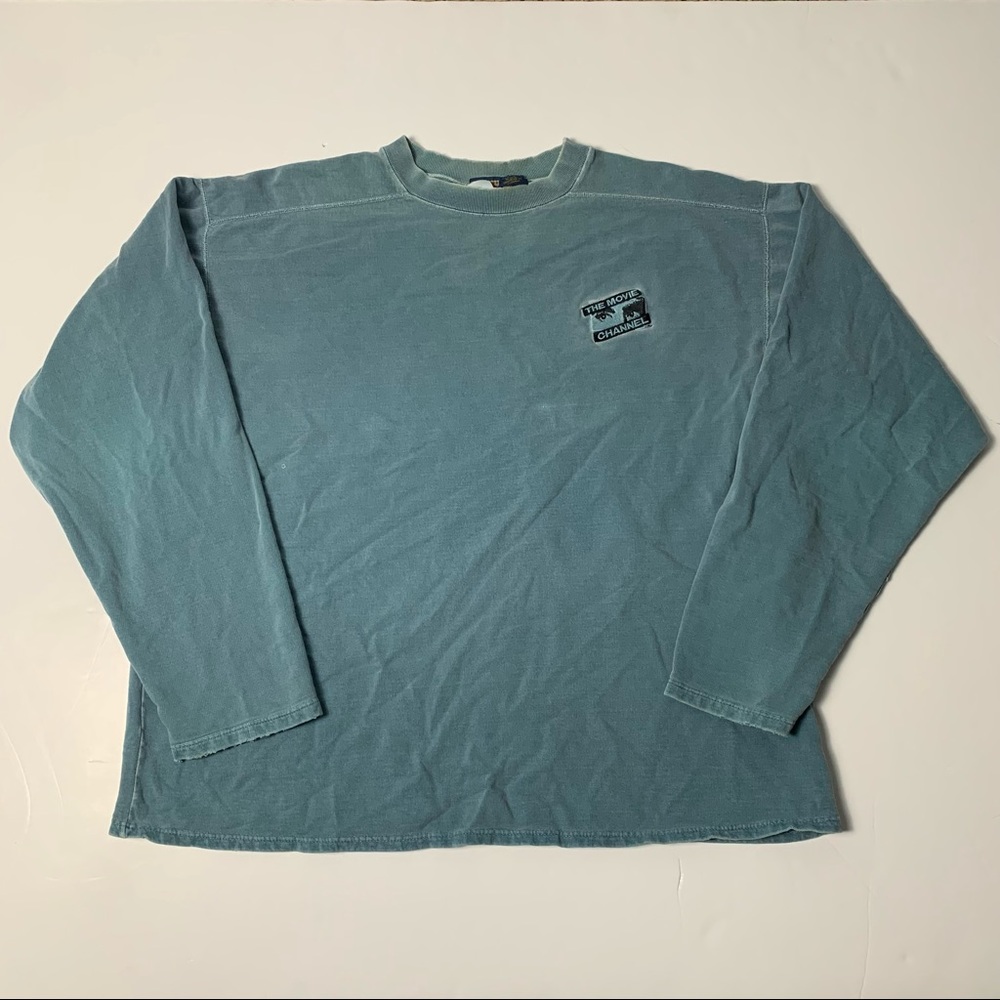 VINTAGE 90s THE MOVIE CHANNEL TV PROMO LONG SLEEVE PULLOVER SWEATSHIRT